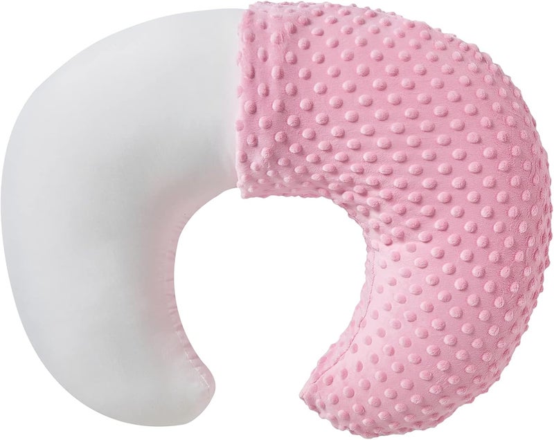 Aullar Pillowcase for Nursing Pillow and Positioner for Breastfeeding and Bottle Feeding, Propping Baby, Tummy Time, Baby Sitting Support, Awake-Time Support, Pillow Cover Only (Candy Pink) - Image 2